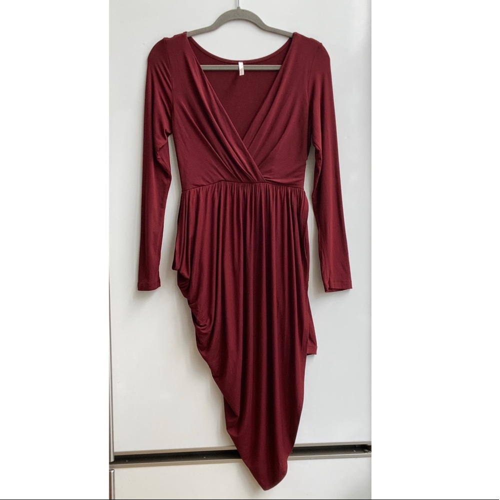 Line Up Asymmetrical Drape Dress S